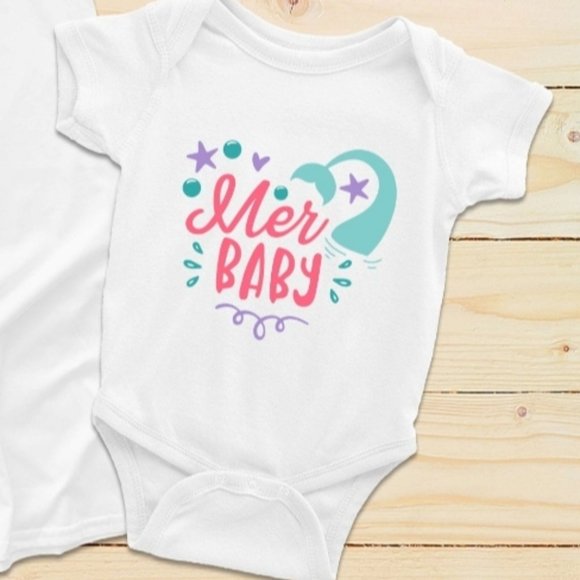 BRAND NEW • MER BABY ONESIE - Picture 1 of 1